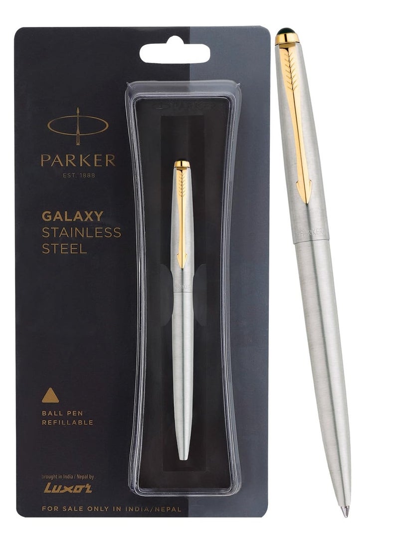 باركر جالاكسي قلم كروي من الستانلس ستيل الذهبي - Image 1
