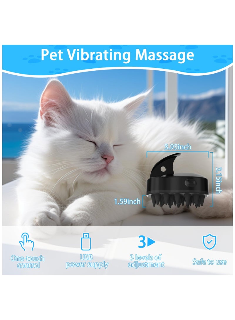 SYOSI Electric Pet Hair Brush，Massage Cat Brush, Pet Bathing Brush for Hair Removal, Cleaning Massage Comb, for Massage Cat Grooming Brush Pet Hair Removal Comb for Cat and Dog, Pet Accessory - Image 3