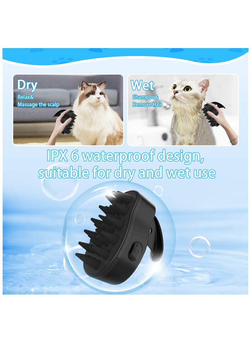 SYOSI Electric Pet Hair Brush，Massage Cat Brush, Pet Bathing Brush for Hair Removal, Cleaning Massage Comb, for Massage Cat Grooming Brush Pet Hair Removal Comb for Cat and Dog, Pet Accessory - Image 2