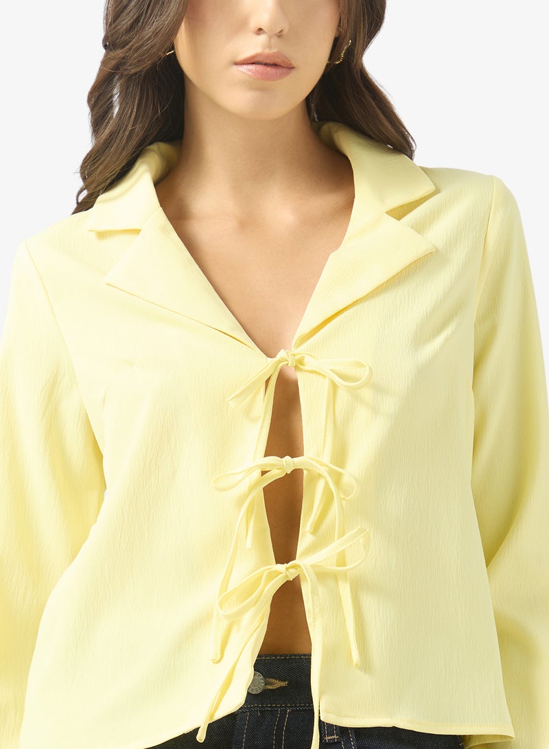 جينجر بلوزة بتفاصيل ربط - Image 3