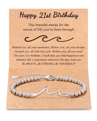 Tarsus 21st Birthday Gifts for Her Cool Gifts Ideas for 21 Year Old Women Bracelet 21st Happy Birthday Decorations - Image 1