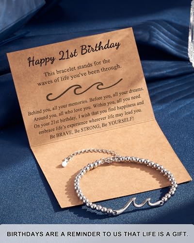 Tarsus 21st Birthday Gifts for Her Cool Gifts Ideas for 21 Year Old Women Bracelet 21st Happy Birthday Decorations - Image 3