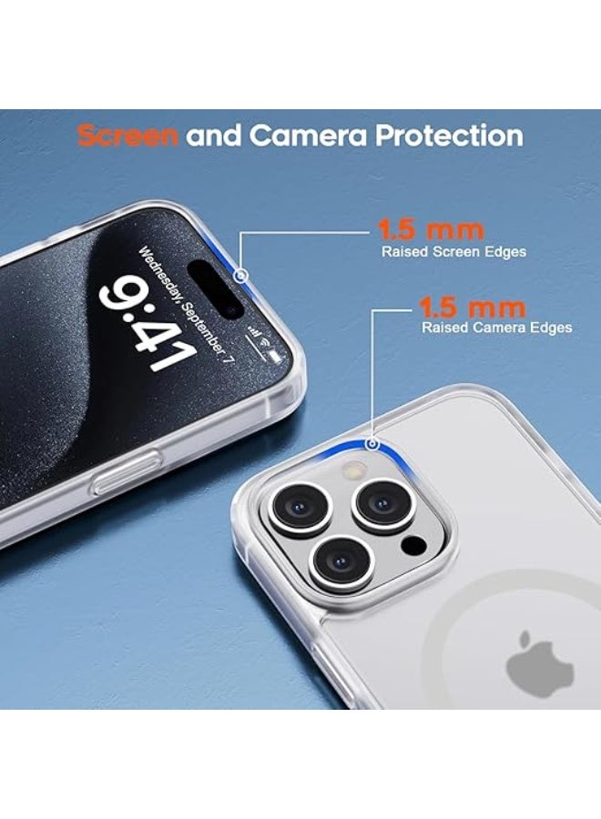 Compatible with iPhone 14 pro max Case for Magnetic iPhone 14 pro max Phone Case, [Compatible with Magsafe] Slim Translucent Matte Shockproof Bumper Drop Protection Girls Women Boy Cover, (White) - Image 5