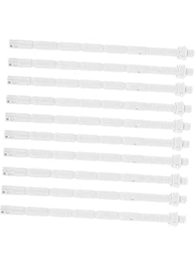 Dual Flush Valve Replacement Kit 10 Pieces Toilet Flush Button Rod Easy Installation - Image 1