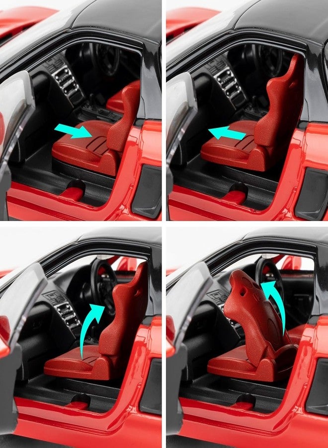 FEXXA Toy Car Compatible for 1:32 HO NDA NSX Evolution Model, Pull Back Diecast Collectible Car with Sounds ＆ Lights for Kids Boys Girls and Adults, Gift (RED) - Image 3