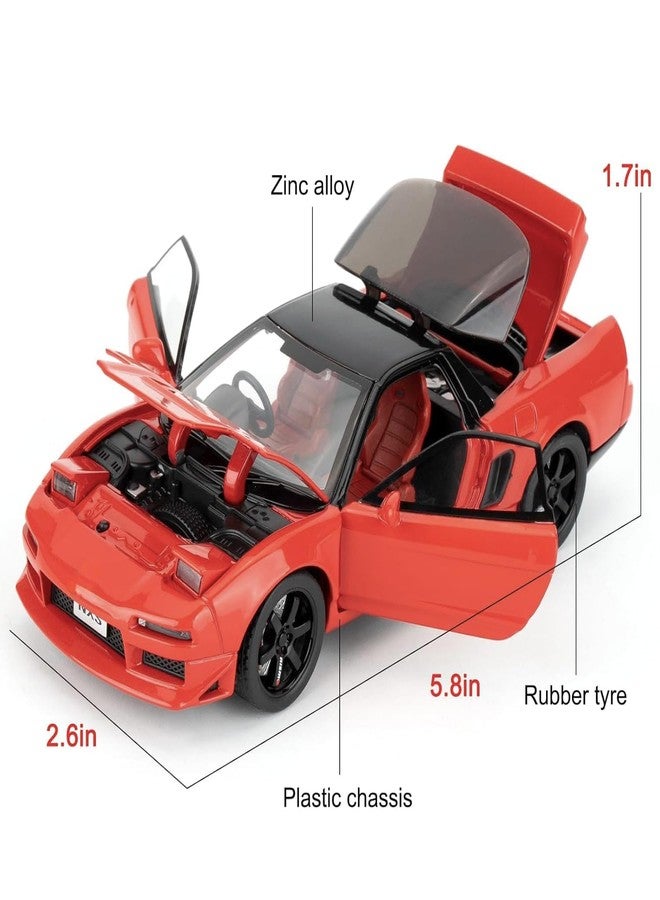 FEXXA Toy Car Compatible for 1:32 HO NDA NSX Evolution Model, Pull Back Diecast Collectible Car with Sounds ＆ Lights for Kids Boys Girls and Adults, Gift (RED) - Image 2