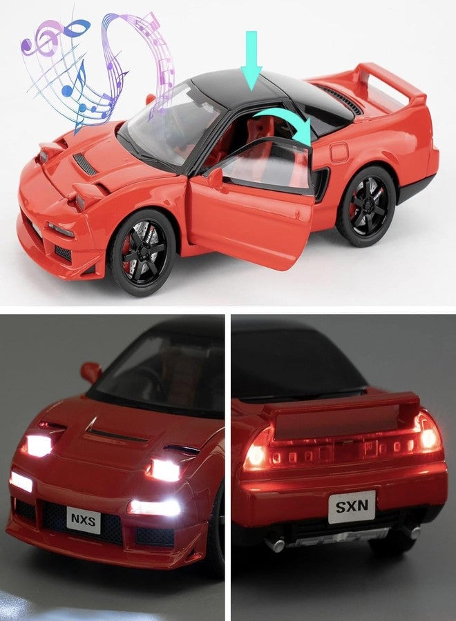 FEXXA Toy Car Compatible for 1:32 HO NDA NSX Evolution Model, Pull Back Diecast Collectible Car with Sounds ＆ Lights for Kids Boys Girls and Adults, Gift (RED) - Image 5