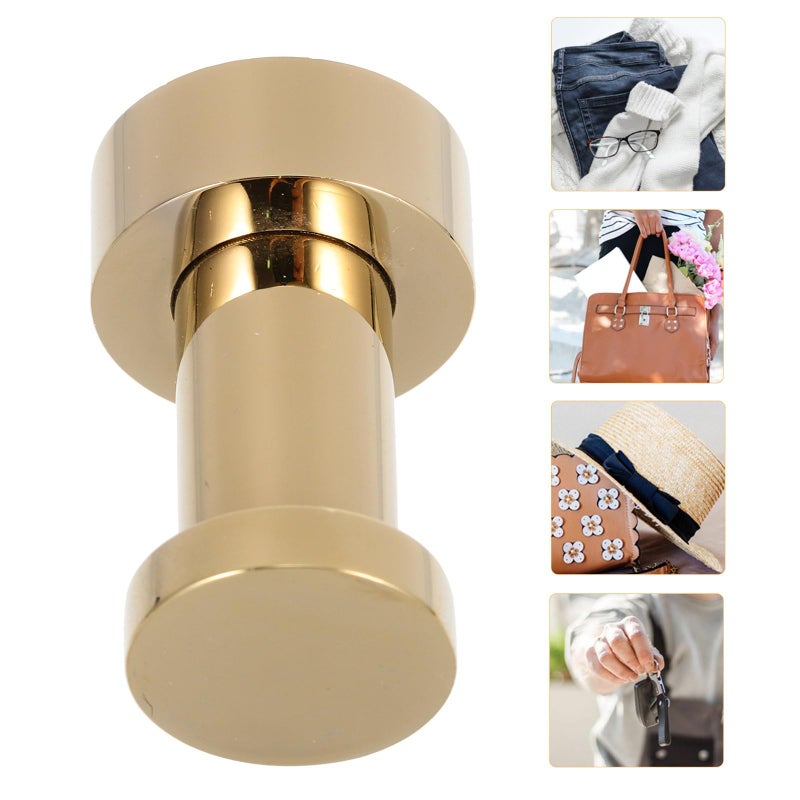 Brass Wall Mounted Towel Hooks 2pcs Round Bathroom Door Hanger For Towels Robes - Image 5
