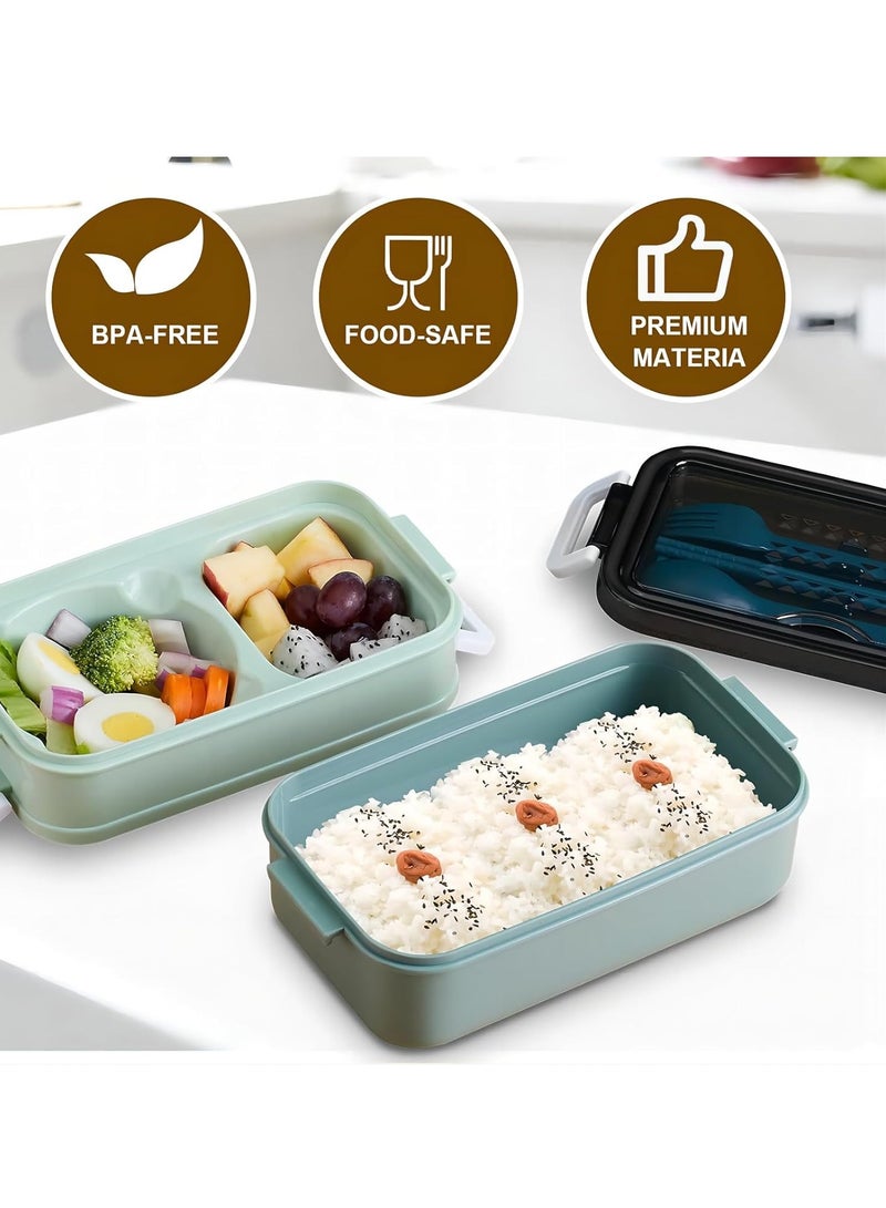 Large-capacity Double-layer Insulated Lunch Box with Cutlery for Teenagers and Workers at School Classroom Canteen Back to School Portable Lunch Box Home Kitchen Supplie  - Image 3