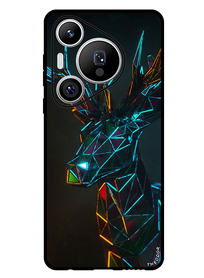 Theodor Protective Case Anti Scratch Shock Proof Bumper Cover For Huawei Pura 70 Pro deer_3d_polygon - Image 1