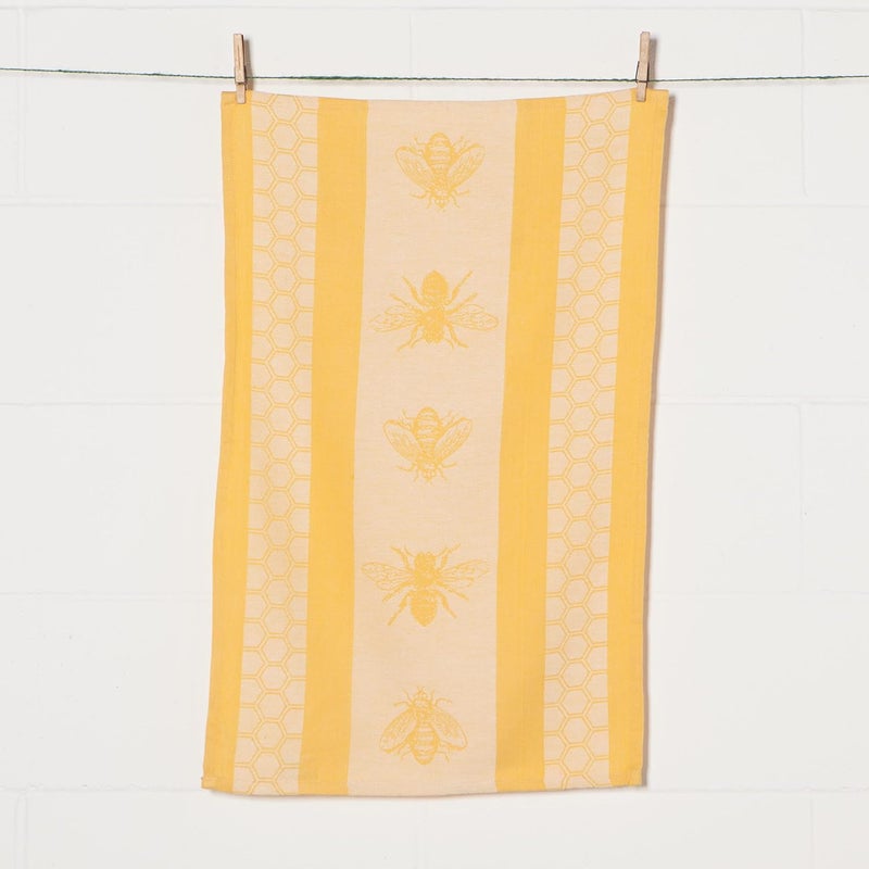 Now Designs Honeybee Woven Cotton Jacquard Dishtowel - Image 4