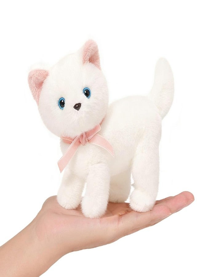Ditucu Cat Stuffed Animals Cute Soft Kitten Plush Doll Small Kitty Plushies Toys Gifts for Kids White 6 inch - Image 1