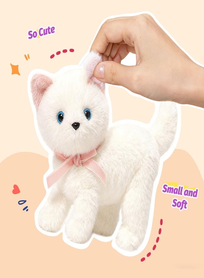 Ditucu Cat Stuffed Animals Cute Soft Kitten Plush Doll Small Kitty Plushies Toys Gifts for Kids White 6 inch - Image 4