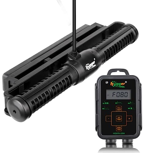 Hygger Aquarium Wave Maker Adjustable Cross Flow Pump with LED Display Controller Magnetic DC 24V Powerhead for Freshwater Marine Reef Aquariums Up to 265 Gallon 25W - Image 1