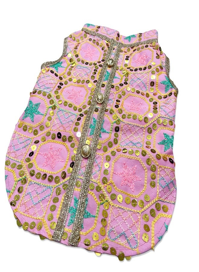 Pawsindia Traditional Desi Diva Sherwani for Dogs - Ethnic for Pets - Perfect for Indian Festivals, Weddings & Celebrations - Image 4