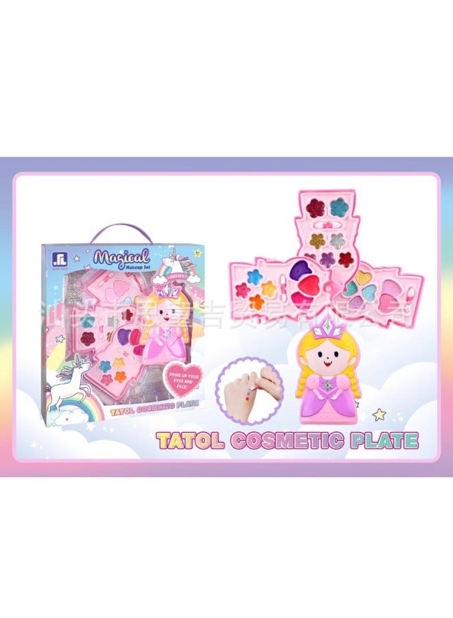 Special Makeup Toy Girl Princess Children's Cartoon Cute Dressing Lip Gloss Eye Shadow Safety Makeup Set-Specifications:2102F DIY Makeup - Image 3