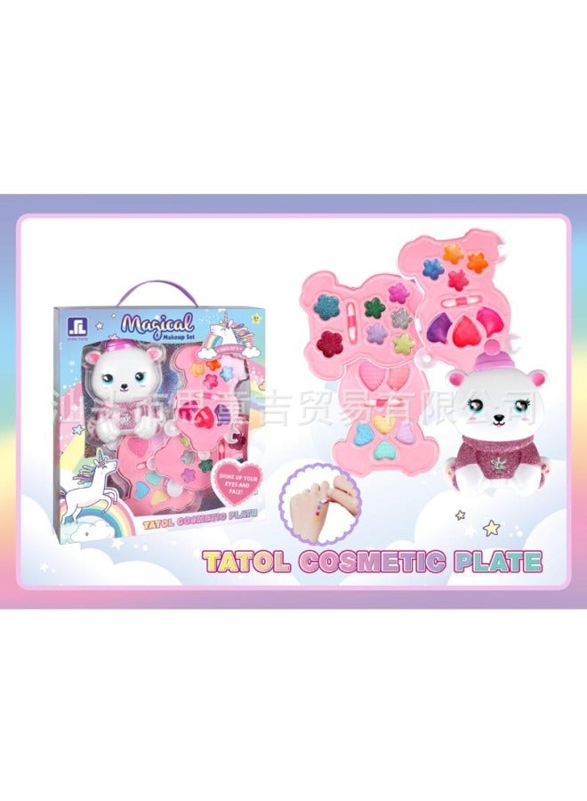 Special Makeup Toy Girl Princess Children's Cartoon Cute Dressing Lip Gloss Eye Shadow Safety Makeup Set-Specifications:2102F DIY Makeup - Image 4