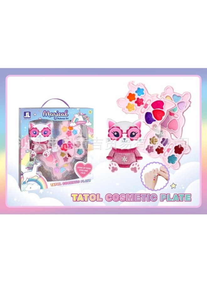 Special Makeup Toy Girl Princess Children's Cartoon Cute Dressing Lip Gloss Eye Shadow Safety Makeup Set-Specifications:2102F DIY Makeup - Image 5