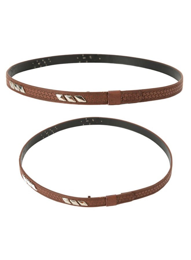 Gamboa Hat Bands for Cowboy and Cowgirl Western Accesories for Men and Women Leather Style Hat Belt Band - Image 1