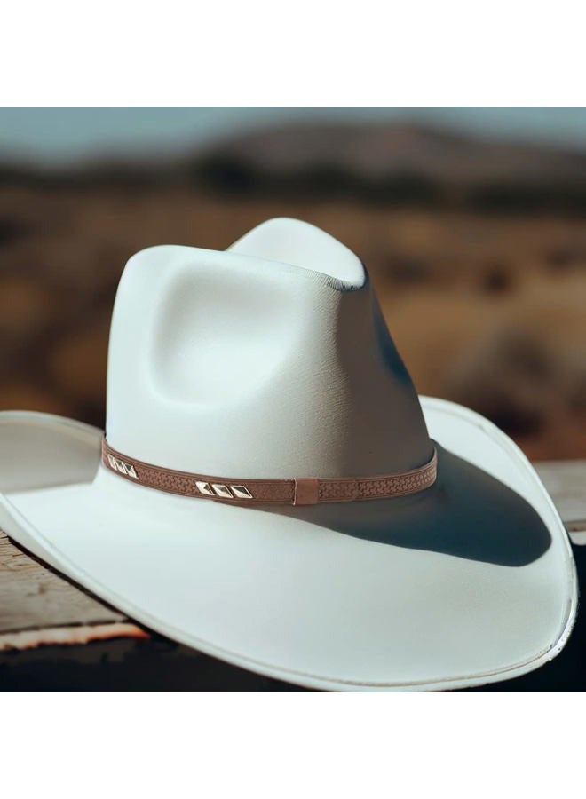 Gamboa Hat Bands for Cowboy and Cowgirl Western Accesories for Men and Women Leather Style Hat Belt Band - Image 4