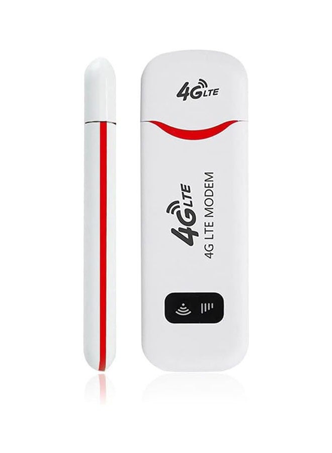 محول واي فاي USB بسرعة 100 ميجابت في الثانية، محول شبكة USB 4G LTE لاسلكي محمول للهوت سبوت راوتر مودم للكمبيوتر المكتبي والكمبيوتر المحمول، يدعم بطاقة ذاكرة TF بسعة 32 جيجابايت، و10 مستخدمين للواي فاي - Image 1