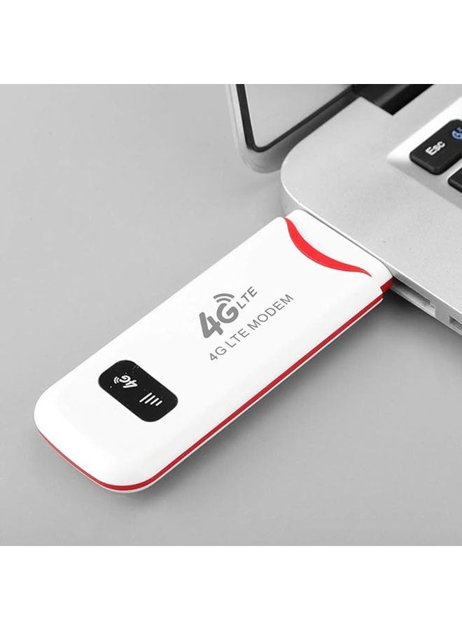 محول واي فاي USB بسرعة 100 ميجابت في الثانية، محول شبكة USB 4G LTE لاسلكي محمول للهوت سبوت راوتر مودم للكمبيوتر المكتبي والكمبيوتر المحمول، يدعم بطاقة ذاكرة TF بسعة 32 جيجابايت، و10 مستخدمين للواي فاي - Image 5