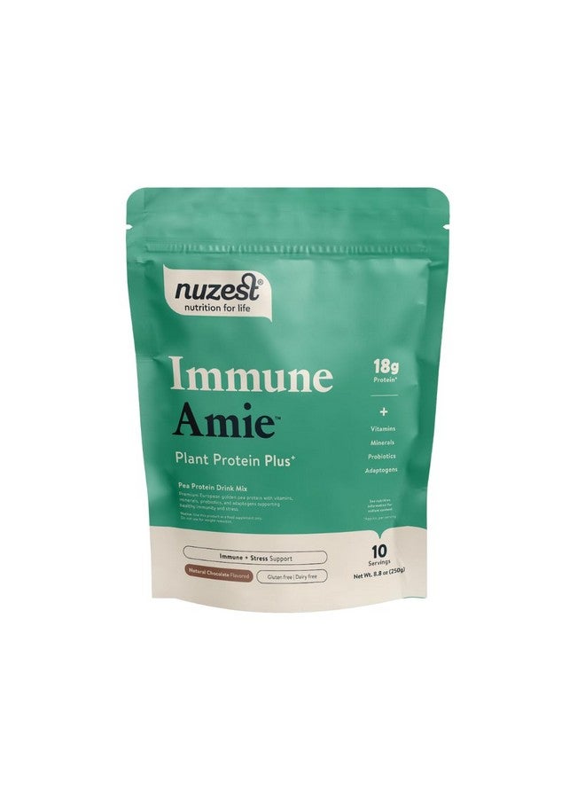 Nuzest Protein Plus | Immune Amie | Chocolate | Supports Healthy Immune System | Stress Support Benefits | Vitamins and Minerals | Lion's Main, Maitake & Shitake Mushrooms | 8.8oz/ 250g (10 Servings) - Image 1