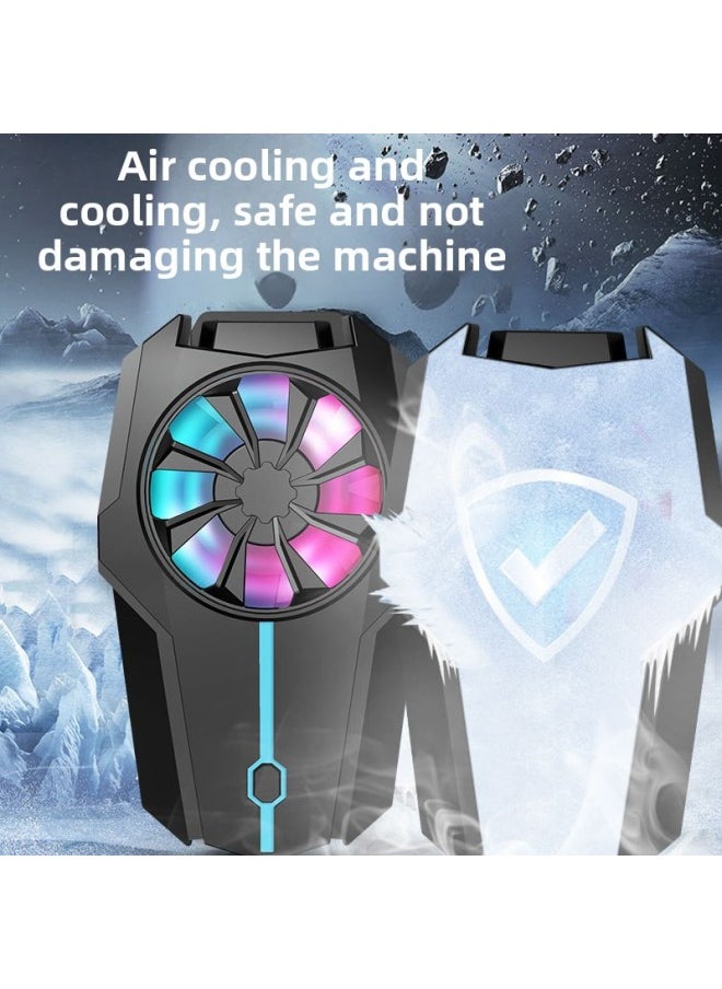 Generic Mobile Phone Radiator Back Clip Wireless Air-cooled Cooling Artifact Refrigeration Game E-sports For AppleAndroid Black Shark-Color:Black5 Hours Of Battery Life [rechargeable Modelair Cooling] Three Wind Adjustment  - Image 4