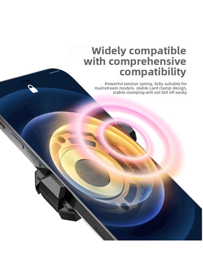 Generic Mobile Phone Radiator Back Clip Wireless Air-cooled Cooling Artifact Refrigeration Game E-sports For AppleAndroid Black Shark-Color:Black5 Hours Of Battery Life [rechargeable Modelair Cooling] Three Wind Adjustment  - Image 5