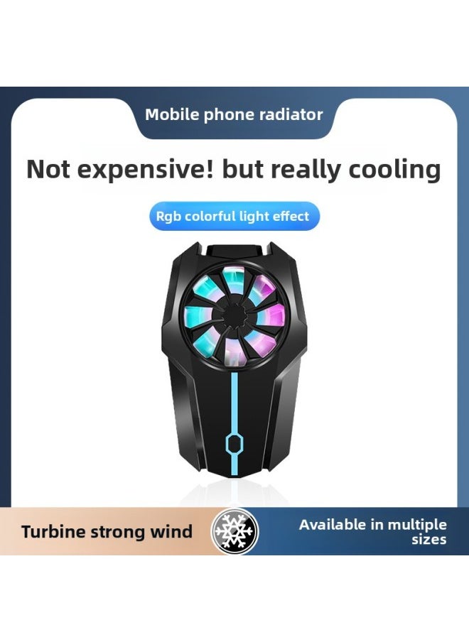 Generic Mobile Phone Radiator Back Clip Wireless Air-cooled Cooling Artifact Refrigeration Game E-sports For AppleAndroid Black Shark-Color:Black5 Hours Of Battery Life [rechargeable Modelair Cooling] Three Wind Adjustment  - Image 2