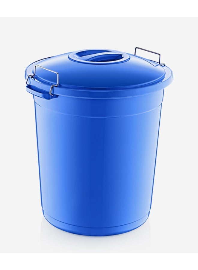 Smartware Turkish Trash Bin with Side Locks (Clips) - 50 Liters - Royal Blue - Image 2