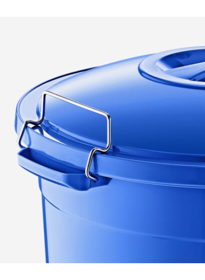 Smartware Turkish Trash Bin with Side Locks (Clips) - 50 Liters - Royal Blue - Image 3