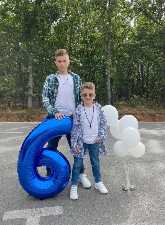 IWERP Navy Blue 6 Balloon, Number Balloon 40 Inch, Blue Party Supplies 6th Balloons for Birthday, 6 Birthday Balloon, Number 6 Balloon - Image 2