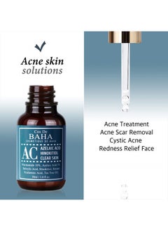 Cos De BAHA Azelaic Acid + Tea Tree Clear Skin Facial Serum with Niacinamide 10%, Salicylic Acid, Retinol - Fast & Efficient Cystic Acne, Age-Defying, Relieve Trouble Skin Formula, 1 Fl Oz (30ml)  - Image 4