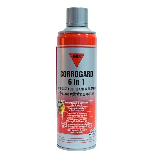 Aerol Silicone Lubricant Spray Grade 70 (300g/513ml) Lubricates Plastic, Rubber & Metal Parts | Aerol Corrogard 6 in 1 Anti rust Lubricant and Cleaner Grade 4141 (300g/439ml) (COMBO PACK) - Image 3