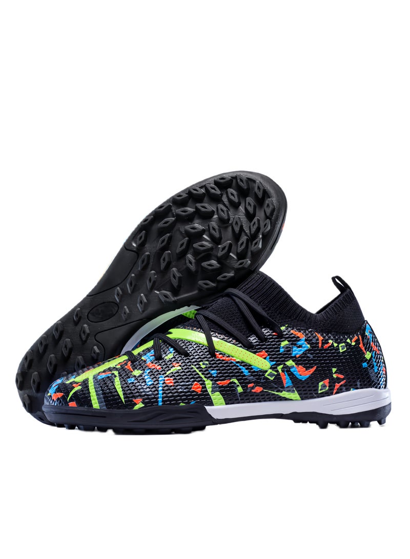 SKT Shiketro High-Top Football Shoes For Men And Women, Broken-Stud Football Shoes, Long-Stud Non-Slip Adult Grass Professional Training Shoes, Outdoor Breathable Sports Shoes, Track And Field Running Mesh Shoes - Image 1