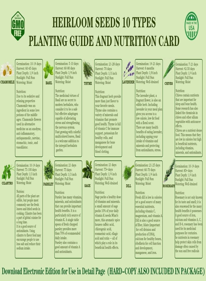 Meekear Herb Grow Kit, 10 Herb Seeds DIY Garden Starter Kit, Complete Potted Plant Growing Set Including White Pots, Markers, Nutritional Soil, Watering, Clipper for Kitchen - Image 3
