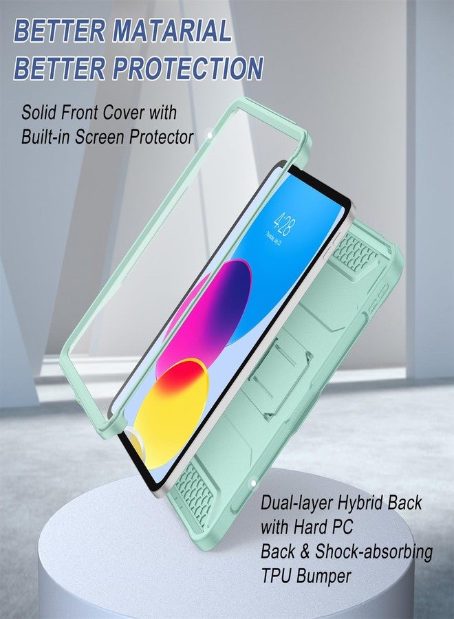 Soke Case for iPad (A16) 11th Generation 11-inch 2025, iPad 10th Generation 10.9-inch 2022, with Built-in Screen Protector and Kickstand, Rugged Full Body Protective Cover - Green - Image 4