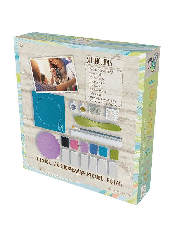 Hapinest مجموعة أدوات صنع المجوهرات المصنوعة من الطين بنفسك، هدايا للبنات والأطفال من سن 8 إلى 10 إلى 11 إلى 12 عامًا - Image 3