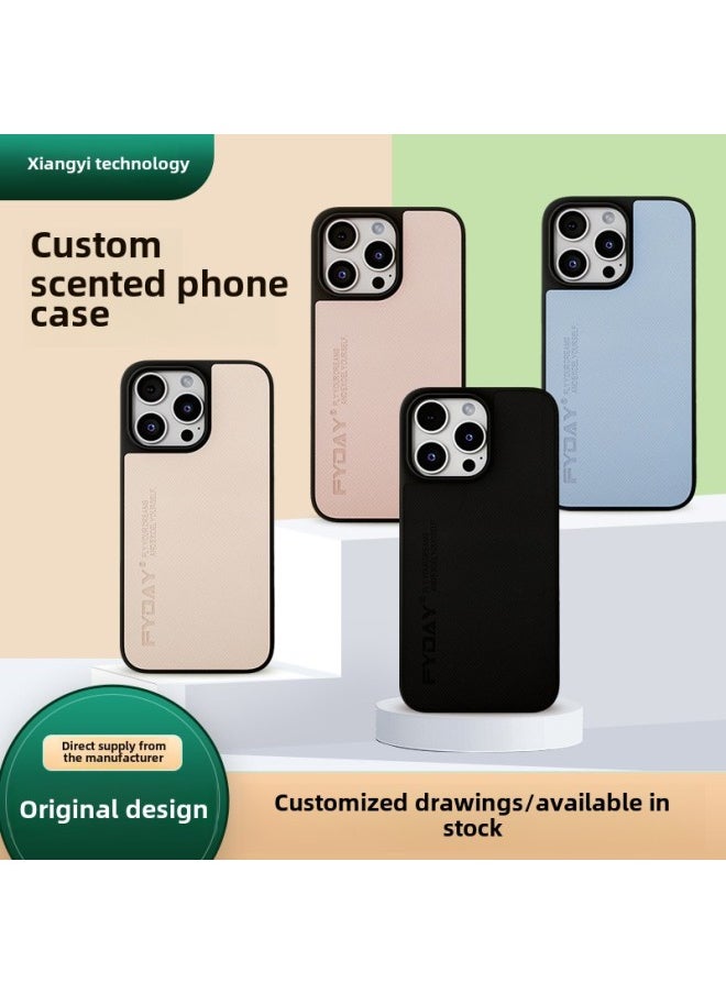 Generic - A Variety Of Mobile Phone Applicable Fragrance DIY Simple Mobile Phone Case All-inclusive Higher Lens Mobile Phone Protective Case-Color:Bright Pink (phone Case + Blank Scented Tablets + Scented Tablets Bag)-Applicable Models:iPhone16pro Max - Image 1