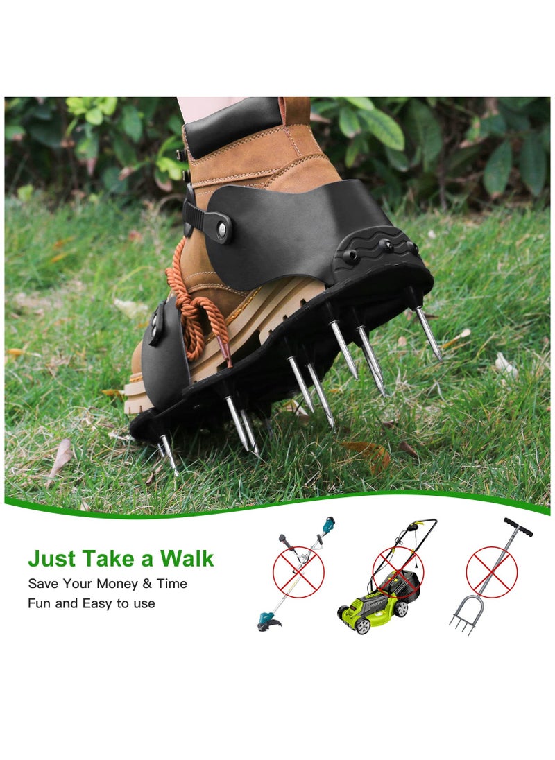Generic - Upgraded Lawn Aerator Spike Shoes with Fully Adjustable Straps - Perfect Tool for Aerating Your Yard, Patio, Garden, and Grass Lawn. - Image 1