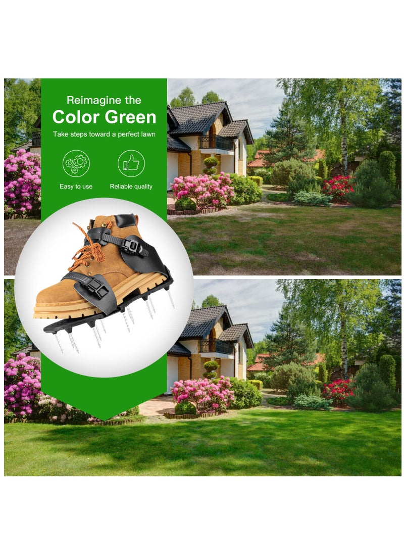 Generic - Upgraded Lawn Aerator Spike Shoes with Fully Adjustable Straps - Perfect Tool for Aerating Your Yard, Patio, Garden, and Grass Lawn. - Image 1