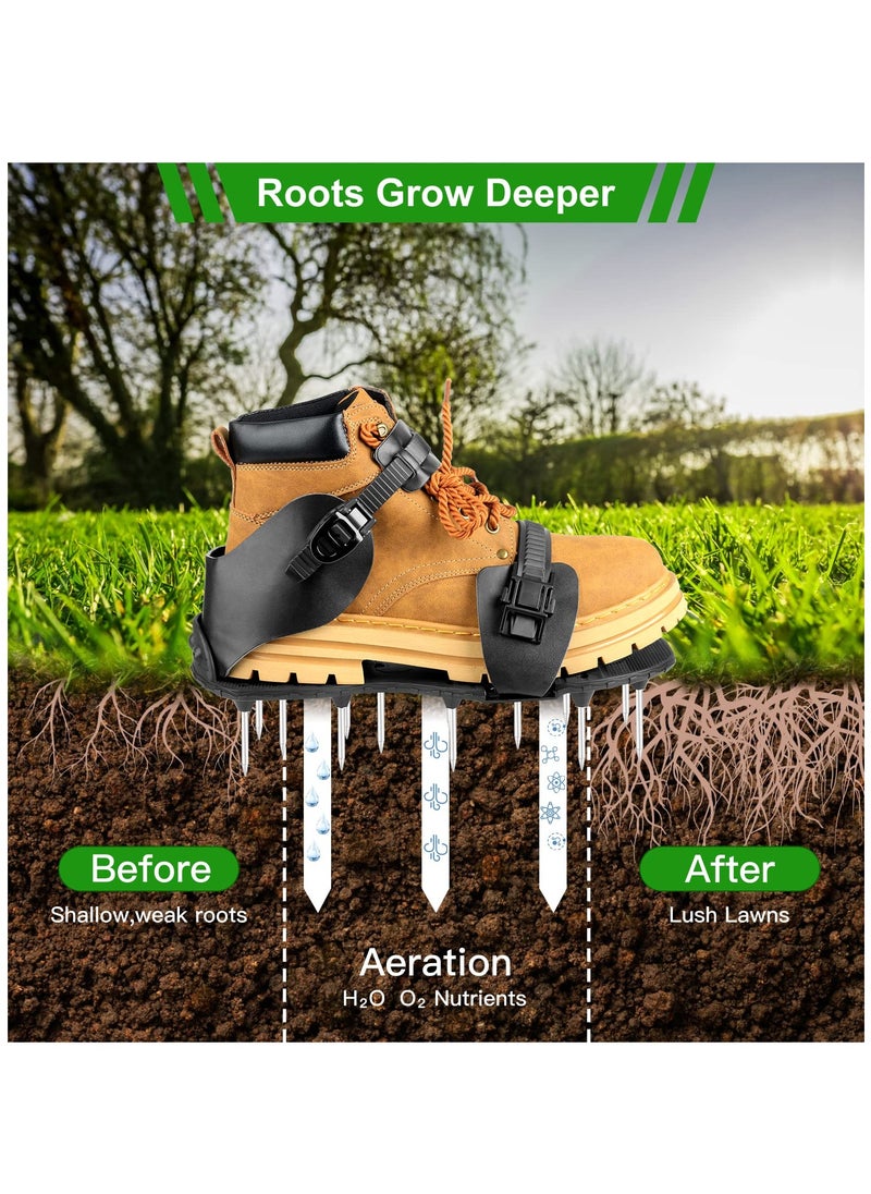Generic - Upgraded Lawn Aerator Spike Shoes with Fully Adjustable Straps - Perfect Tool for Aerating Your Yard, Patio, Garden, and Grass Lawn. - Image 1