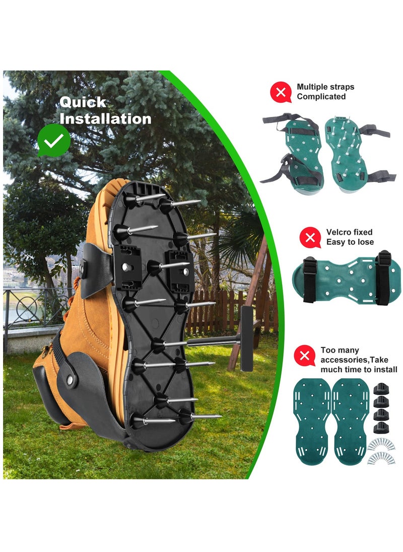 Generic - Upgraded Lawn Aerator Spike Shoes with Fully Adjustable Straps - Perfect Tool for Aerating Your Yard, Patio, Garden, and Grass Lawn. - Image 1
