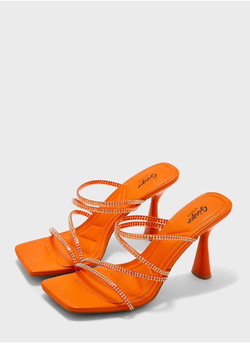 Ginger - Strappy Jewelled Sandals - Image 1