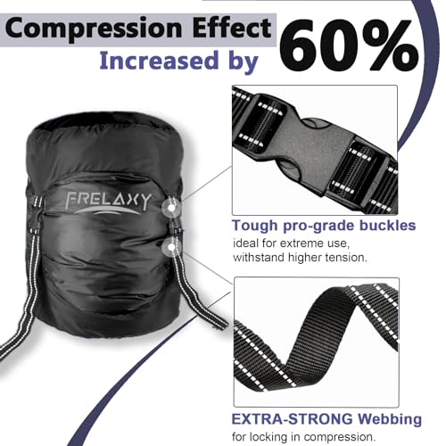 Frelaxy Compression Sack, 40% More Storage! 11L/18L/30L/45L Compression Stuff Sack, Water-Resistant & Ultralight Sleeping Bag Stuff Sack - Space Saving Gear for Camping, Traveling, Backpacking - Image 2