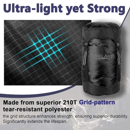 Frelaxy Compression Sack, 40% More Storage! 11L/18L/30L/45L Compression Stuff Sack, Water-Resistant & Ultralight Sleeping Bag Stuff Sack - Space Saving Gear for Camping, Traveling, Backpacking - Image 3