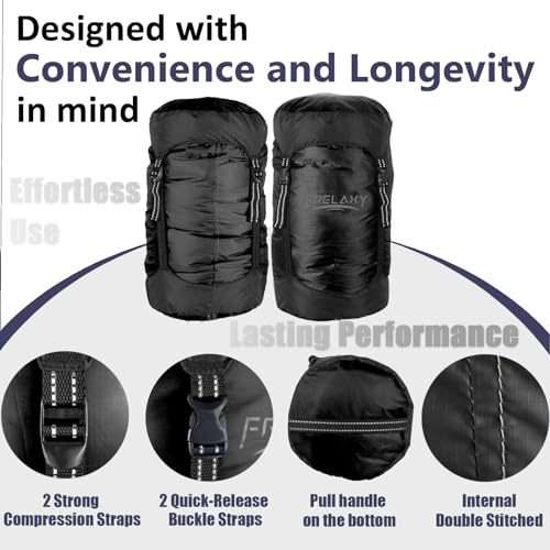 Frelaxy Compression Sack, 40% More Storage! 11L/18L/30L/45L Compression Stuff Sack, Water-Resistant & Ultralight Sleeping Bag Stuff Sack - Space Saving Gear for Camping, Traveling, Backpacking - Image 4