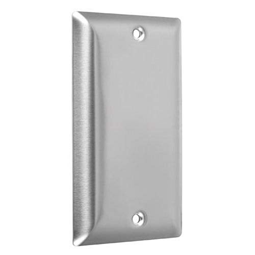 TayMac 2.75 x 4.5 in. 1-Gang Stainless Steel Standard 1-Blank Metal Wall Plate WSS-B, Outlet Cover Wall Plate with Screws, Electrical Outlet Cover Plate for 1-Device Installation - Image 1
