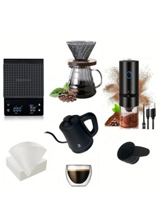 V60 Set 7 Piece Coffee Drip Set With Smart electric kettle for temperature control - pzsku/ZACCB87FEE9D535A5D410Z/45/_/1709123765/6248b6b1-81f2-4c06-b5ad-9e04d27ac496
